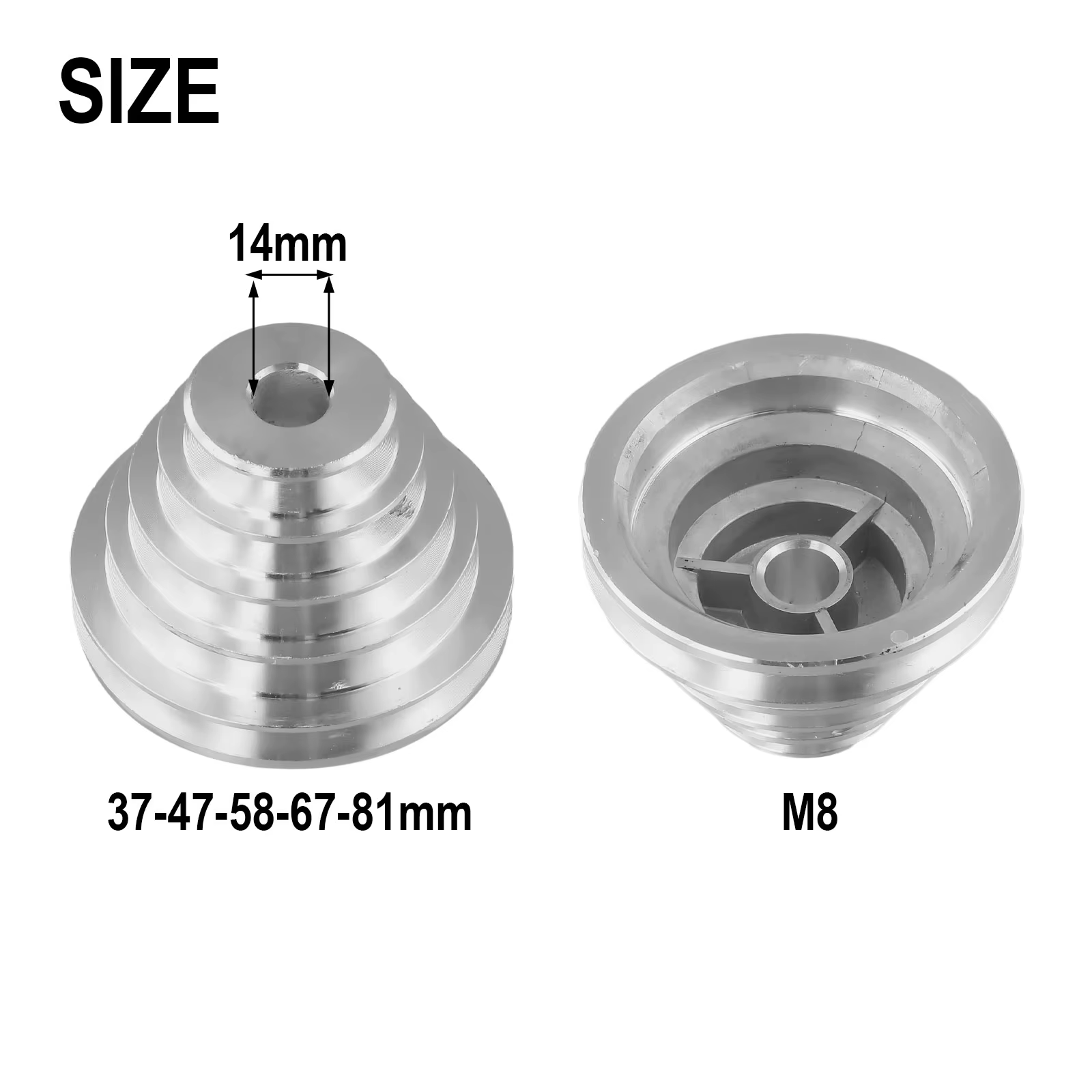 Roue de poulie pagode robuste pour perceuse de table, presse 14mm 22mm pour poulie de Type A V, courroie de distribution pour entraînement de l'arbre moteur 1 pièce/2 pièces