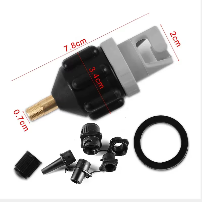 Kit d'adaptateurs de valve d'air multifonction pour planche de SUP, adaptateur de pompe gonflable pour bateau à pagaie, kayak, connecteur de pompe à valve d'air combiné