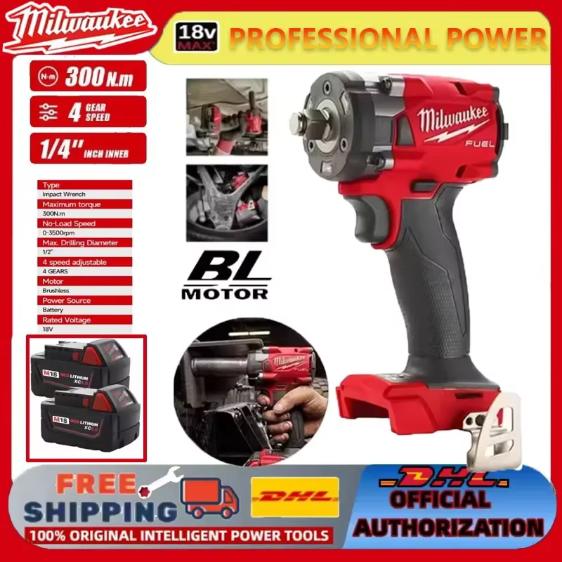 Clé à chocs Milwaukee M18 FIW212 18V à batterie lithium | Outil polyvalent pour l'entretien automobile
