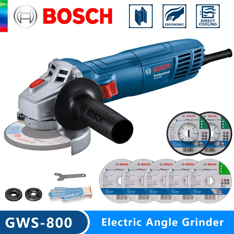 Original BOSCH GWS 800 meuleuse d'angle filaire Portable polisseuse Machines
