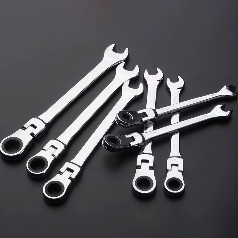Clé à cliquet multifonctionnelle pour activités de 8 à 24 mm – Clé réglable à double usage flexible et réversible pour la réparation automobile