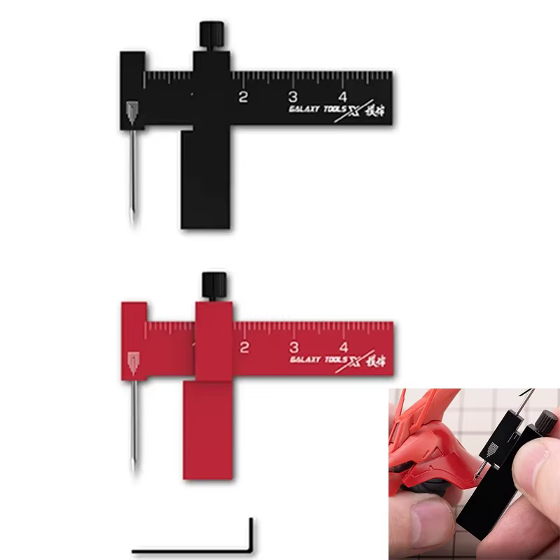 Outils de construction : Règle de traçage équidistante et traçeurs parallèles pour créer des lignes de contour gravées sur les modèles