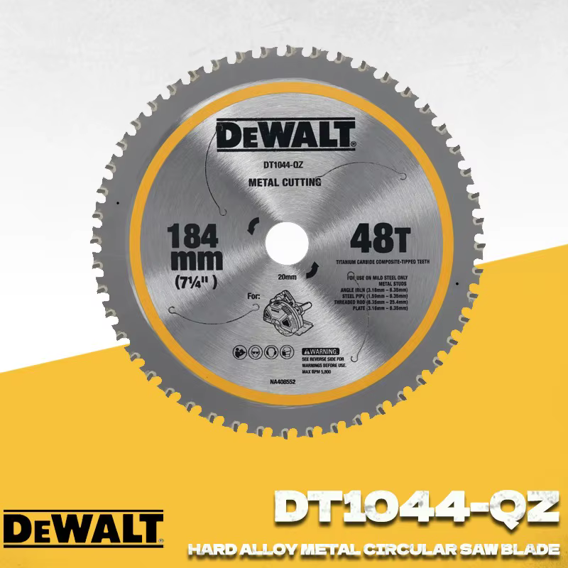 Lame de scie circulaire DEWALT DT1044-QZ 184 mm pour la coupe des métaux