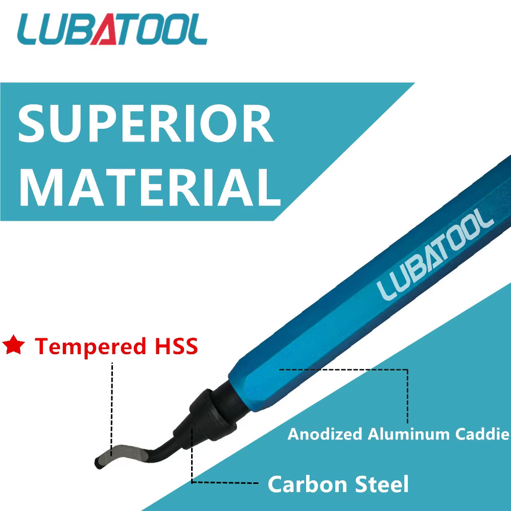 LUBATOOL Outil d'ébavurage avec 11 lames en acier HSS