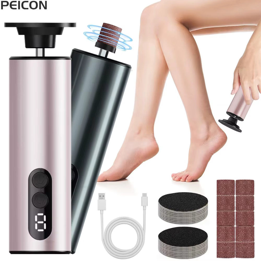 Dissolvant électrique de callosités ponceuse d'exfoliation de pied broyeur électrique de pied pour les pieds lime de talon Machine de pédicure dissolvant de peau morte de pied