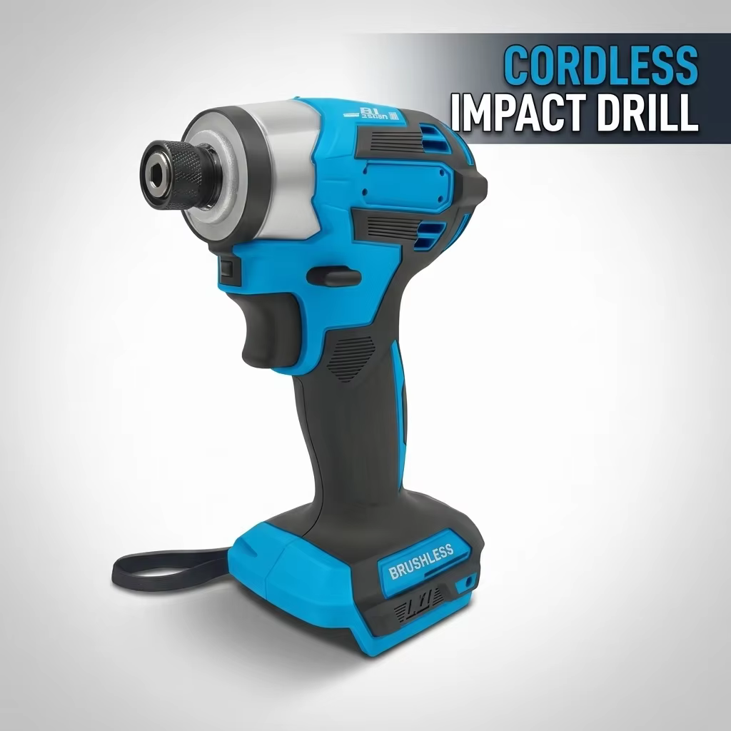 Perceuse à percussion sans fil 18V, outils électriques, tournevis rechargeable, perceuse robuste pour la rénovation et la construction DIY à domicile