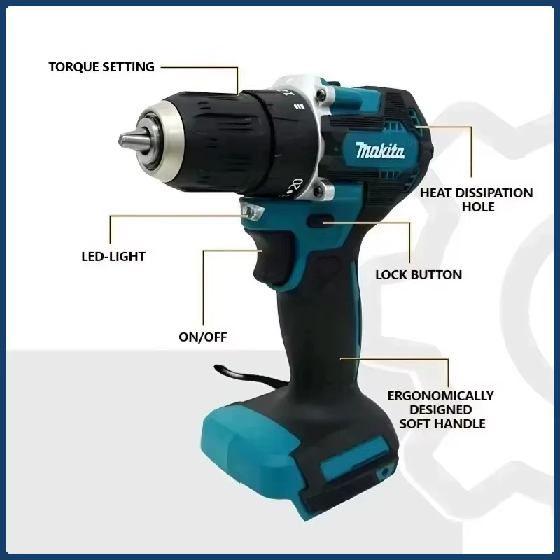 Perceuse à percussion rechargeable sans balais Makita DHP487/DDF487