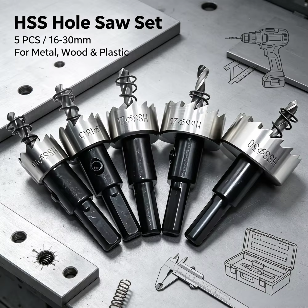 Kit de scies cloches HSS 5 pièces