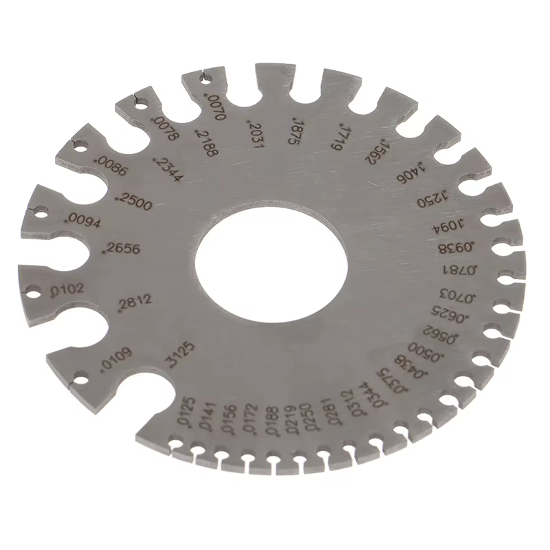 Jauge de fil en métal, jauge de diamètre de fil rond, instrument de mesure