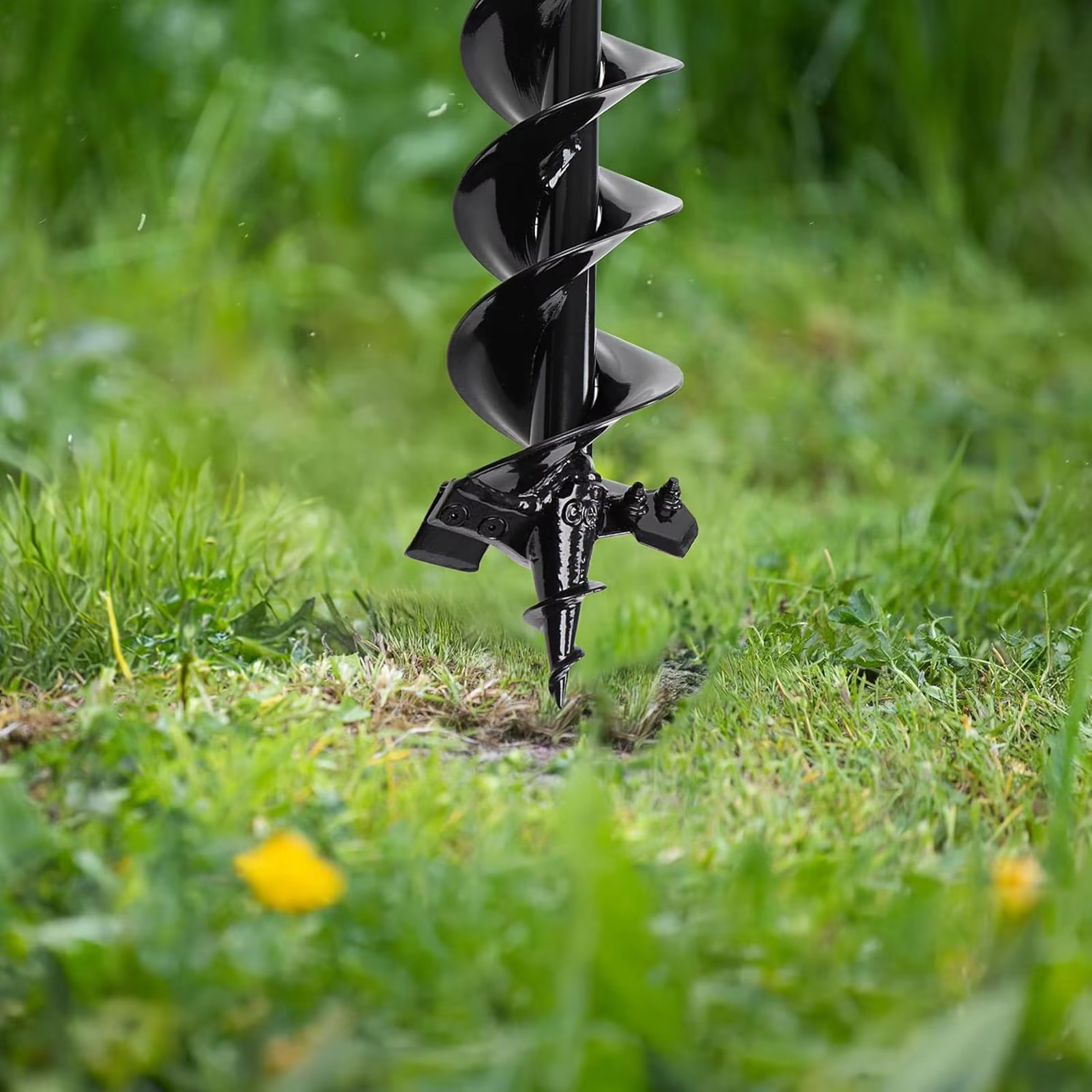 Perceuse de jardin à tarière avec boulon de sécurité et adaptateur