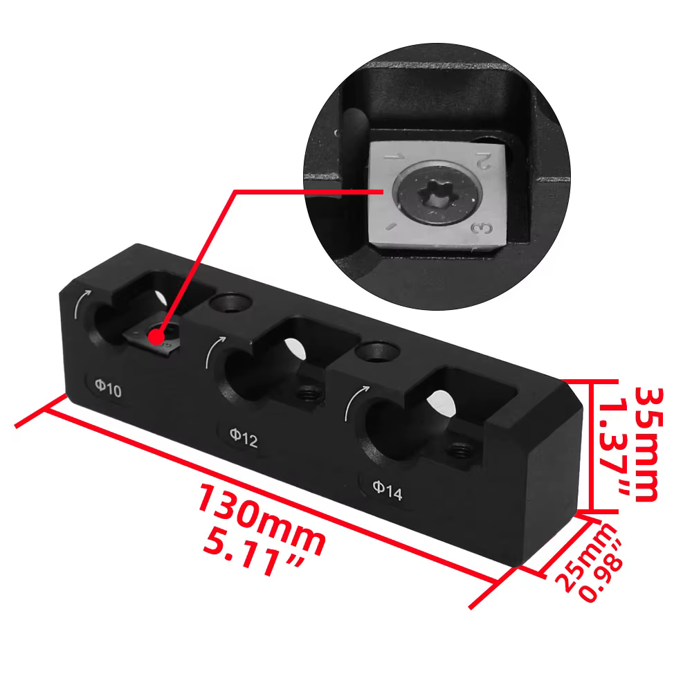 Gabarit de fabricant de chevilles 8mm-18mm avec lames en carbure