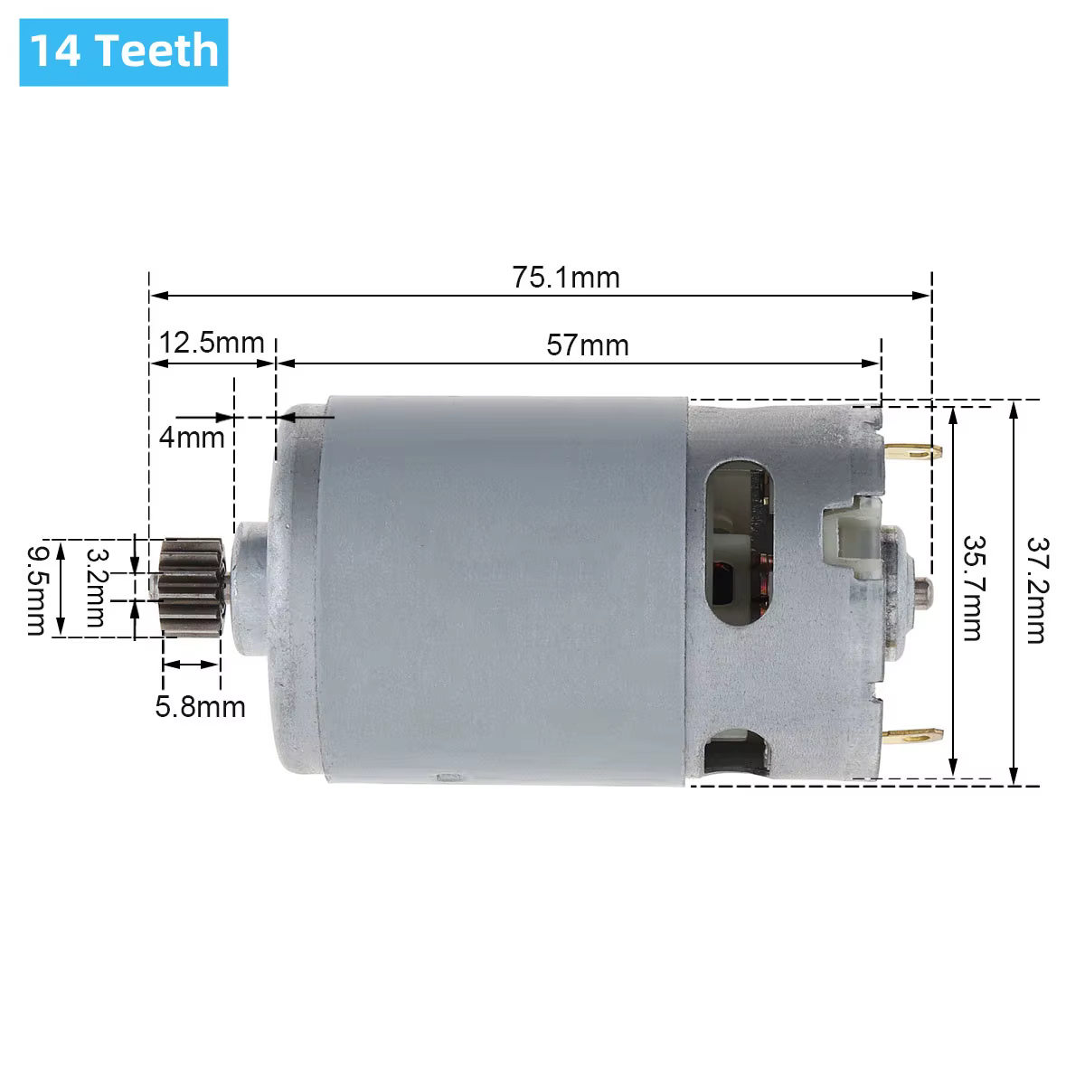 Moteurs RS550 DC 10.8V/12V/14.4V/16.8V/18V/21V/25V