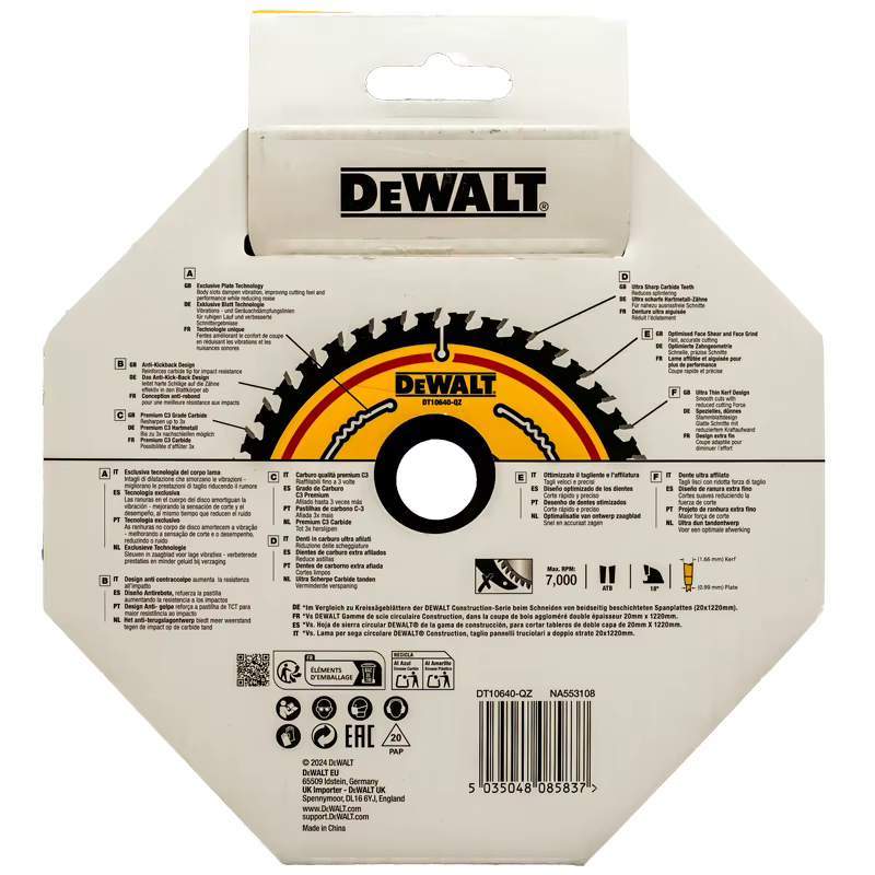 DEobcut-Lame de scie circulaire DT10640