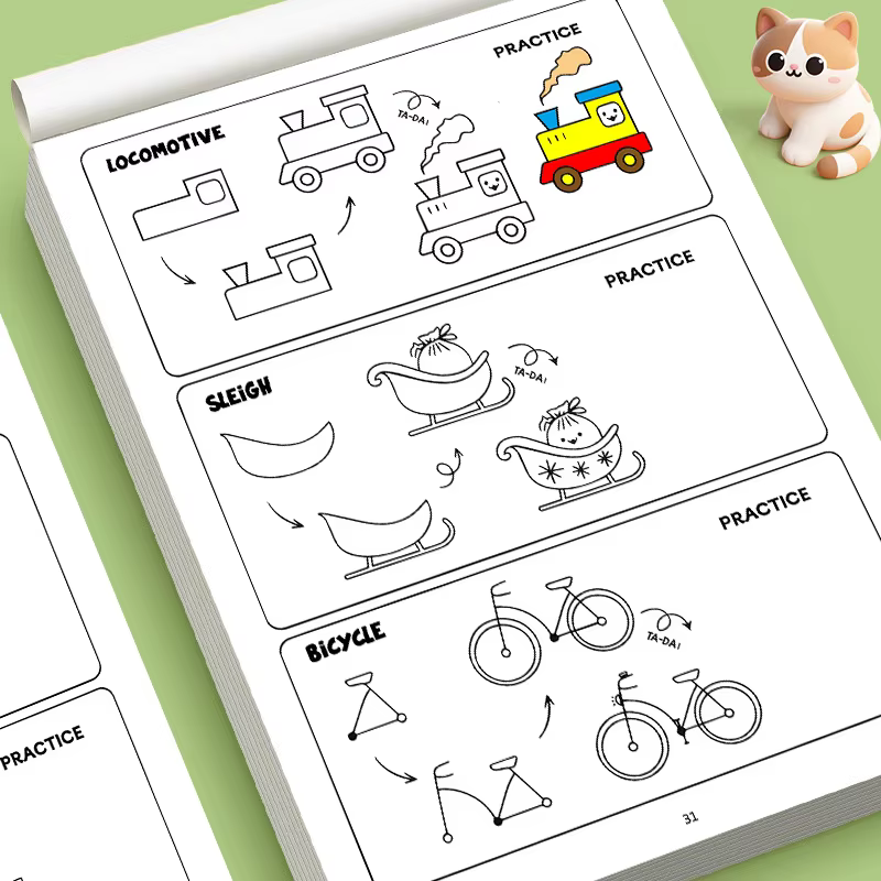 Livre d'activités de dessin pour enfants : Apprenez à dessiner tout-en-un, un livre facile pour débutants pour améliorer les compétences et la créativité des enfants