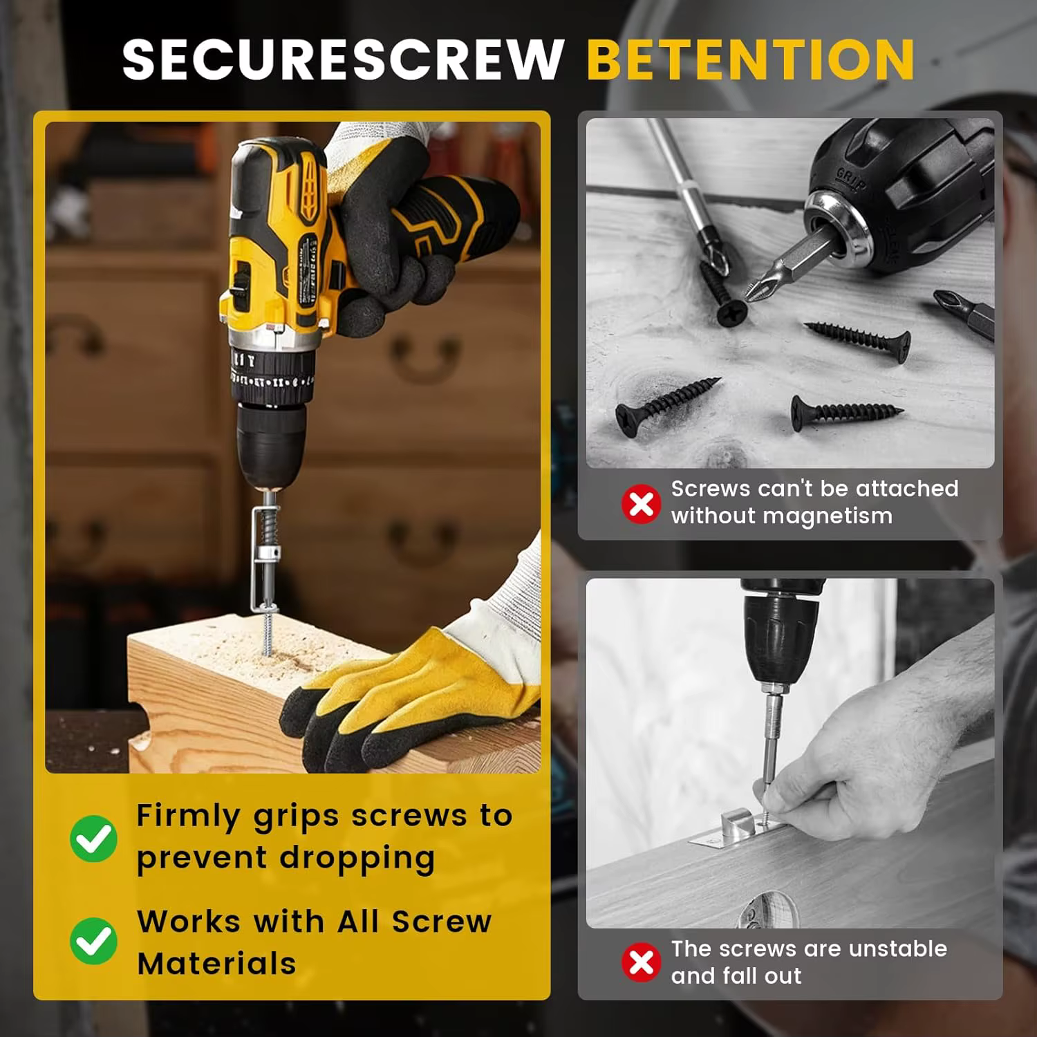 Support de vis pour embout de perceuse