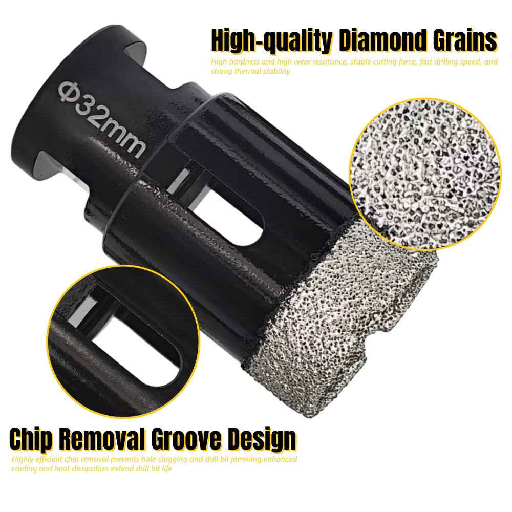 Jeu de 8/9 forets diamantés pour carrelage céramique