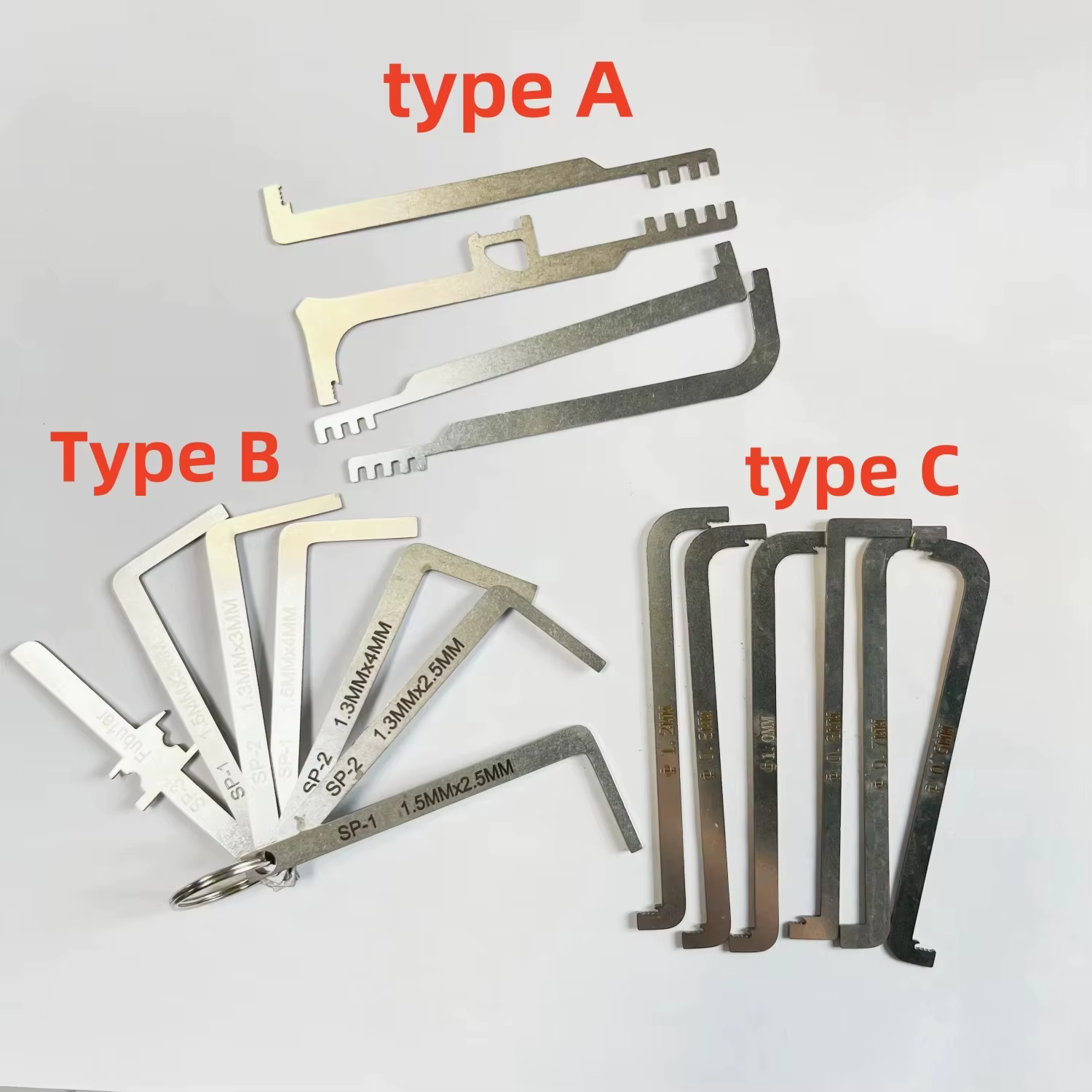 Outil de serrurier 6/7 pièces / kit d'outils de tournage de remplacement / clé à double tête pour serrage