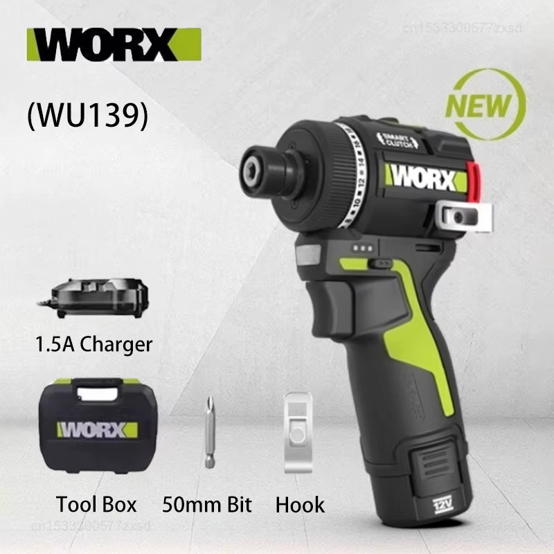 2025 Worx WU139 perceuse sans fil tournevis à percussion électrique sans brosse mandrin en métal Rechargeable couple