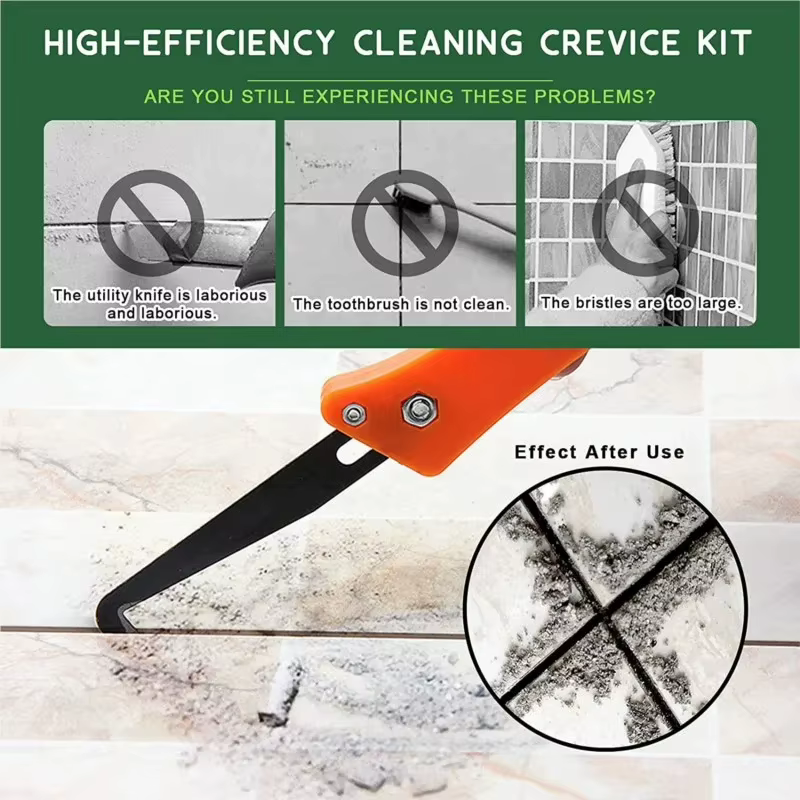 Kit de 22 outils de déjointage, comprenant une scie à joint manuelle, une brosse de nettoyage pour joints de carreaux en céramique et un outil de finition des joints pour sols et cuisines