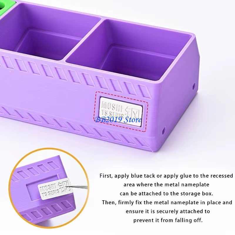 Q0KB boîte rangement colles modulaires magnétiques avec support pour organisateur d'outils construction maquettes
