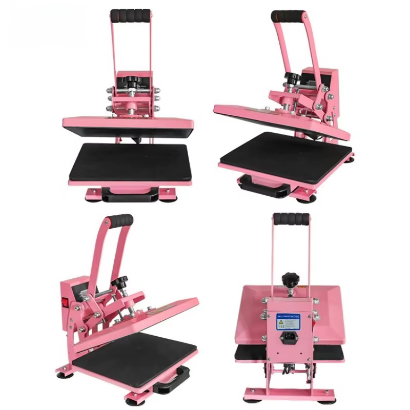 Machine de presse à chaud numérique, presse à chaud, machine de transfert de chaleur pour t-shirt, coulissant, qualité industrielle, rose, blanc, 23x30 pouces