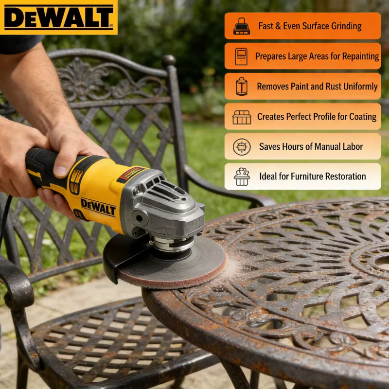 Meuleuse d'angle sans fil DEWALT DCG414 125 mm | Machine professionnelle de découpe du métal et du bois (batterie non