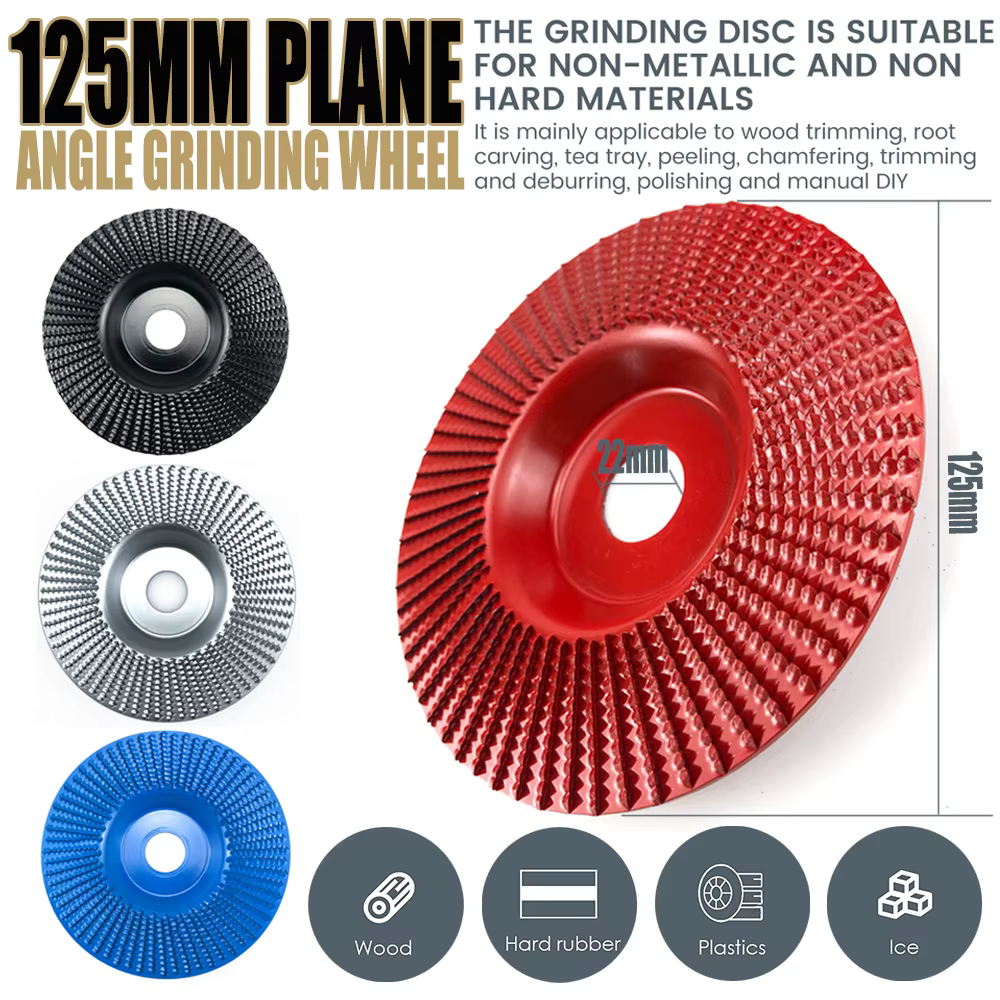125mm avion biseau Angle meule bois roue de polissage sculpture