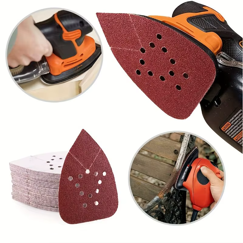 Plaquettes de ponçage à crochets et boucles à 12 trous pour ponceuse souris Black & Decker