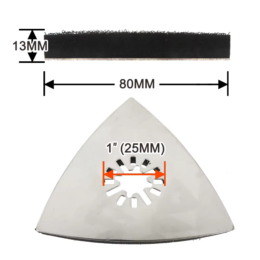 Pads de ponçage triangulaires 80*80*80MM pour outil oscillant multifonction