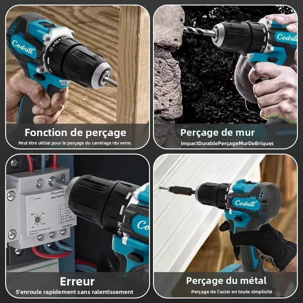 Makita 100% Original DDF487 Perceuse-visseuse sans fil 18V, visseuse à percussion électrique sans balais, outil électrique rechargeable