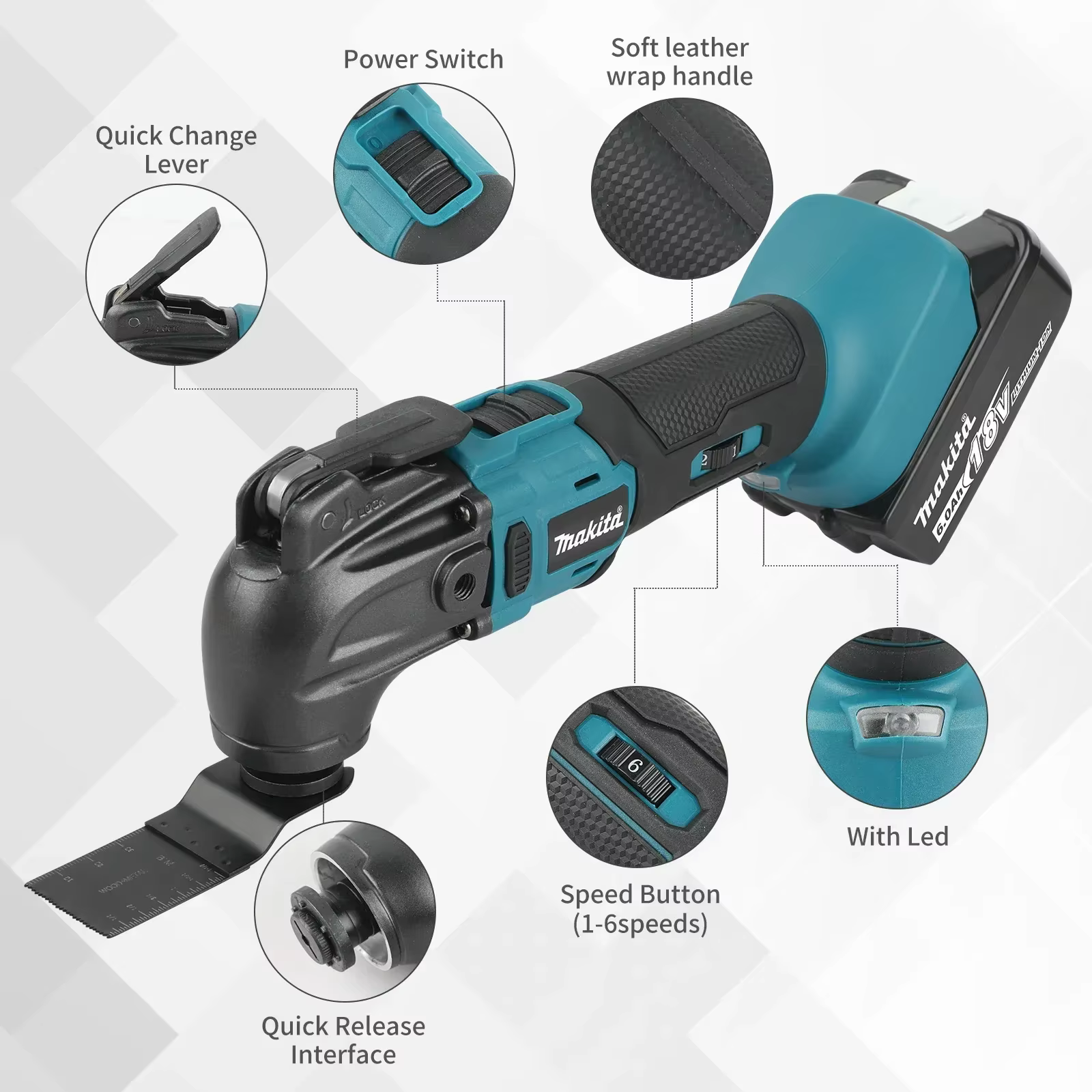 Outils électriques multifonctionnels Makita 18V
