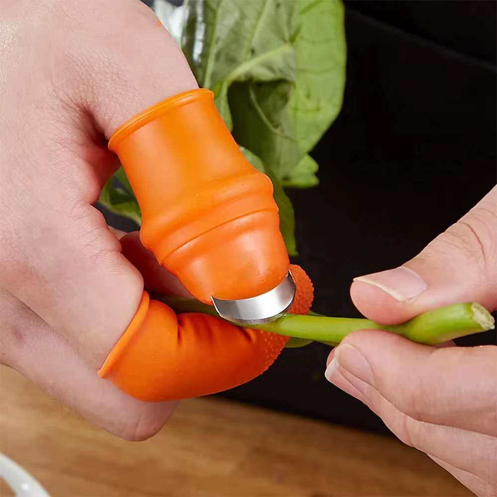Outil de jardinage manuel : Cisaille à pouce, Ciseaux de taille, Séparateur de légumes, Outil à doigts pour la récolte et l'agriculture