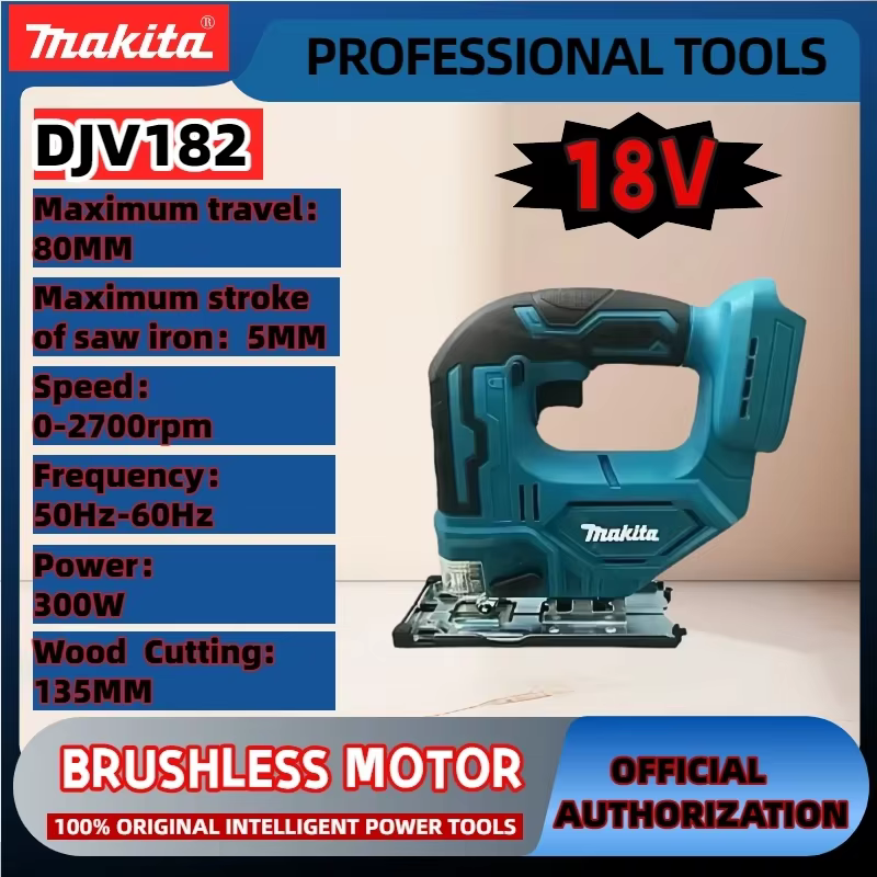 Scie sauteuse électrique sans fil Makita DJV182Z Brushless 18V 340W avec lame