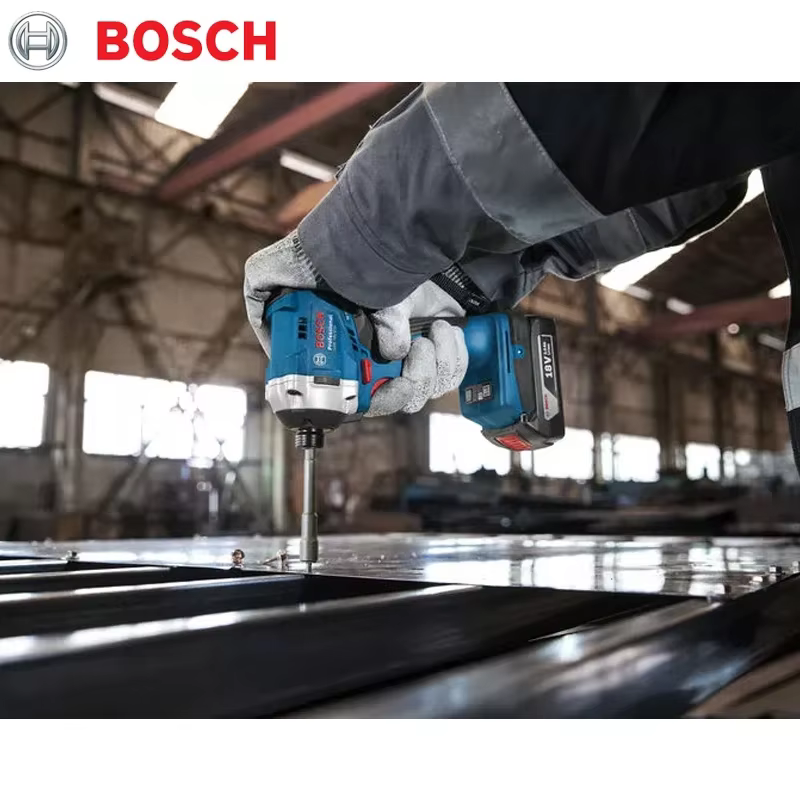 BOSCH GDR 18 V-215 pilote d'impact sans fil professionnel 215 Nm perceuse à percussion sans brosse 1/4 "outils électriques hexagonaux internes GDR18V-215
