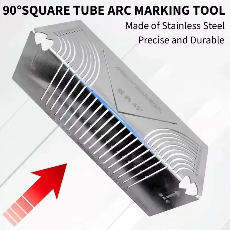 Outil de marquage d'arc d'angle flexible précis pour tuyau carré de 20 à 100MM