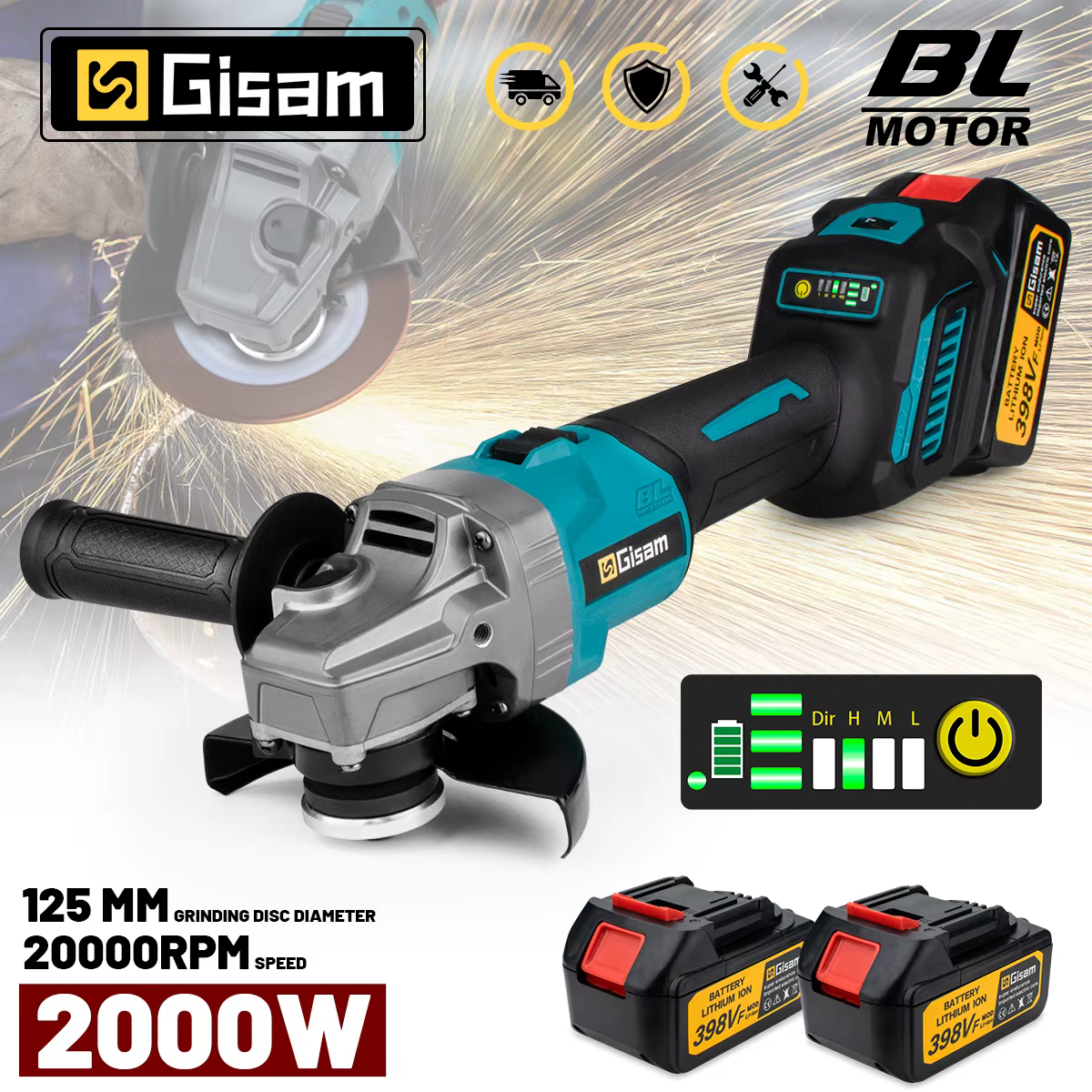Gisam – meuleuse d'angle sans fil M14
