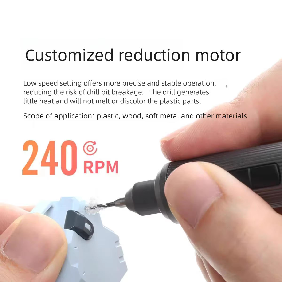 Perceuse/visseuse électrique orbitale AT-ED01 DSPIAE pour le perçage du plastique