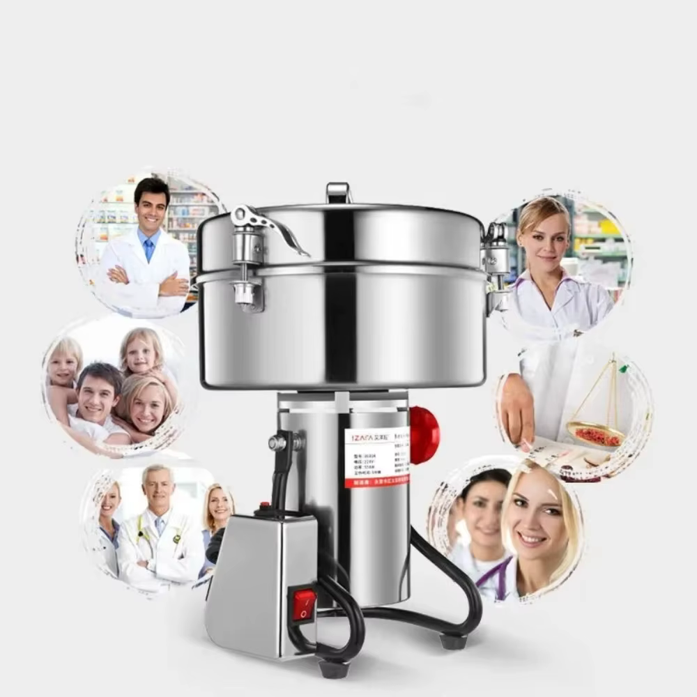Moulin à grains commercial 4500G haute vitesse 4500W, broyeur de céréales, de matériaux médicinaux et d'épices en poudre, moulin à café en acier inoxydable