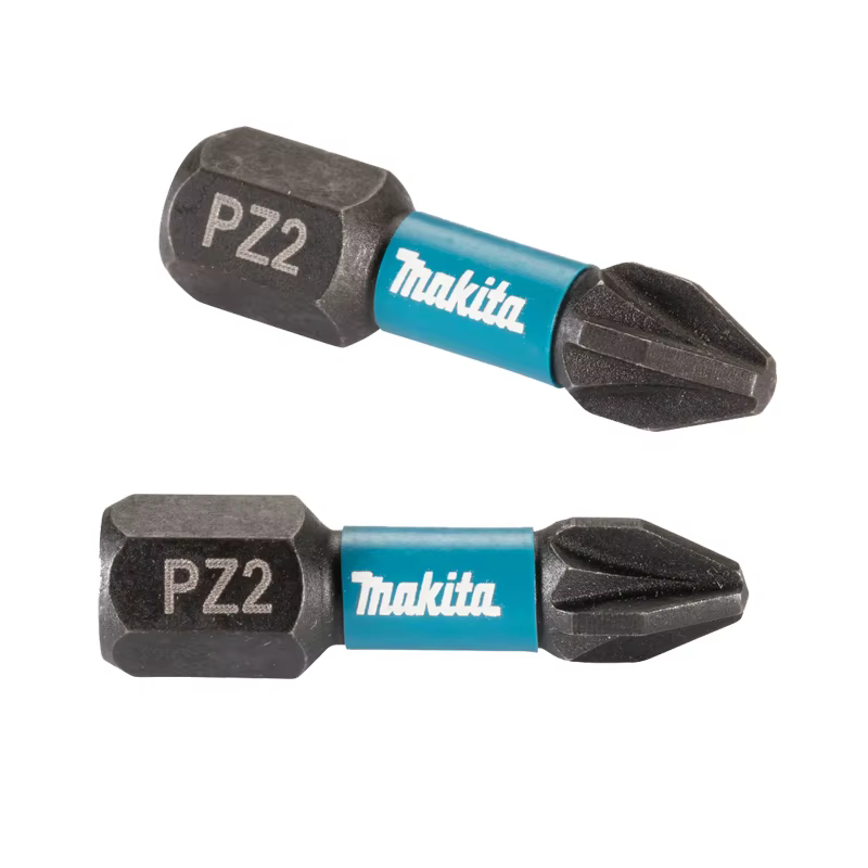Makita Impact E-12376 Noir PZ2 25MM C-Form Tige annulée entièrement utilisé Tournevis Foret Haute Dureté Outil Électrique Accessoire 25 Pièces