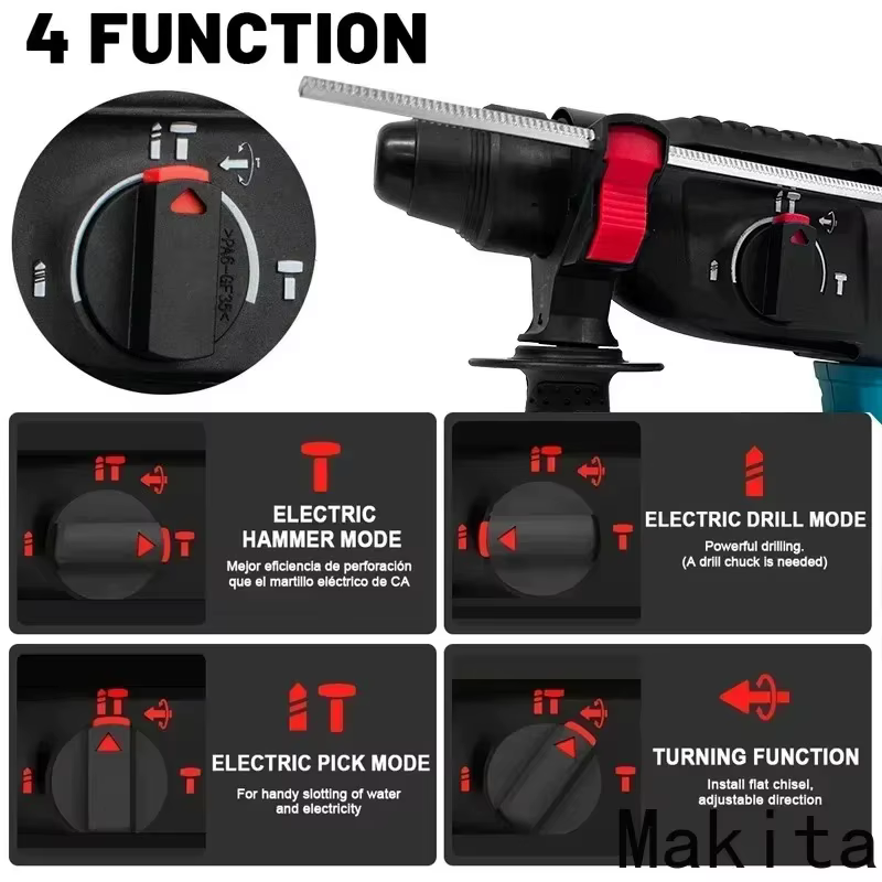 Marteau perforateur sans fil compatible Makita