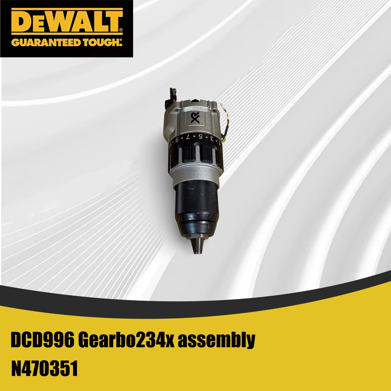 Boîte de vitesses pour perceuse électrique DEWALT DCD996 - Assemblage de mandrin de 13 mm