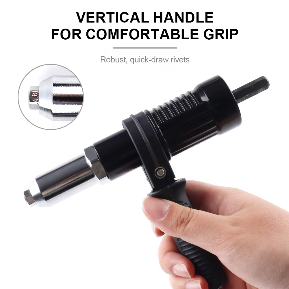 Adaptateur de foret de tirage de rivet rapide et facile avec tige hexagonale