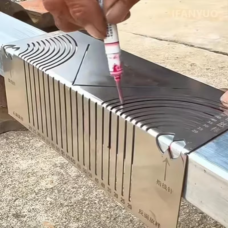 Outil de marquage d'arc d'angle flexible précis pour tuyau carré de 20 à 100MM