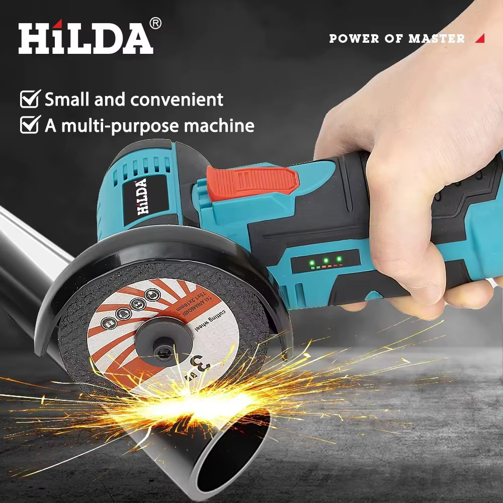 HILDA 12v Mini meuleuse d'angle 3 pouces outil électrique sans fil pour couper le polissage et le meulage du diamant