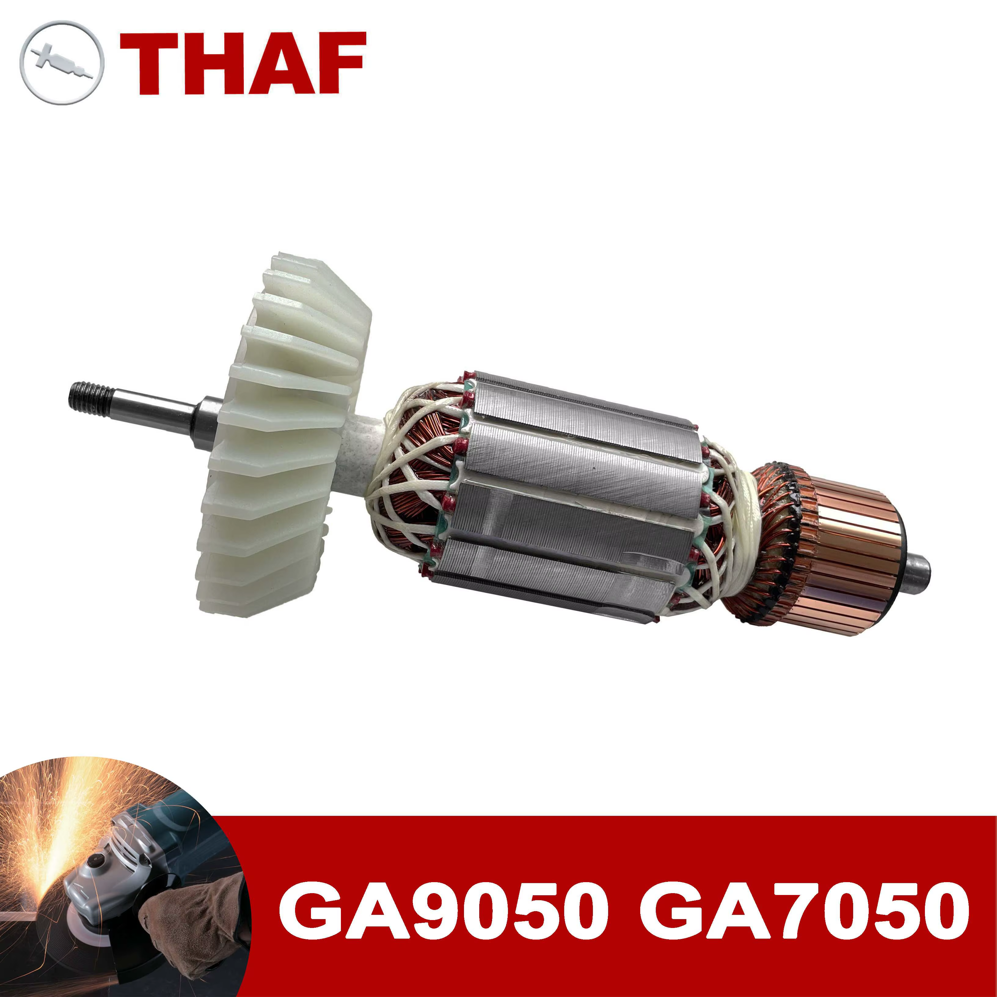 AC 220V 240V GA9050 GA7050 Induit Rotor Stator Field pour MAKITA Meuleuse Angulaire Pièces de rechange