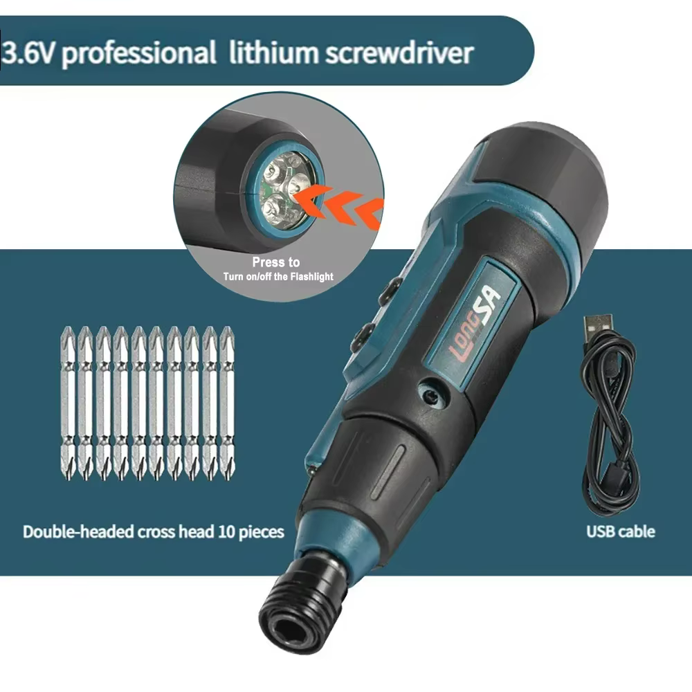 Tournevis électrique 2Nm 3.6V 200r/min