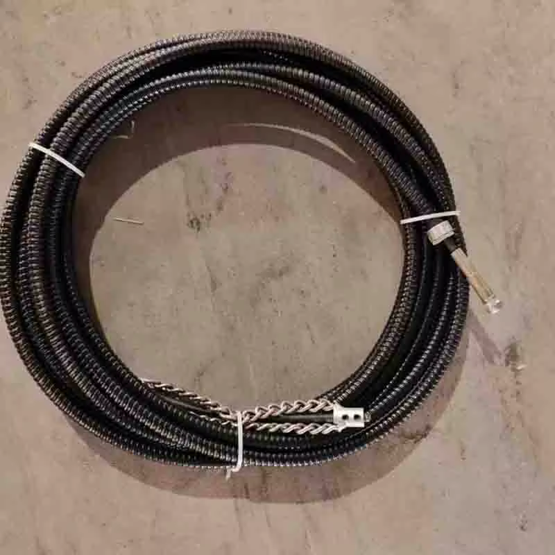Tête de coupe à ressort et chaîne pour perceuse électrique, outil de débouchage efficace pour canalisations obstruées