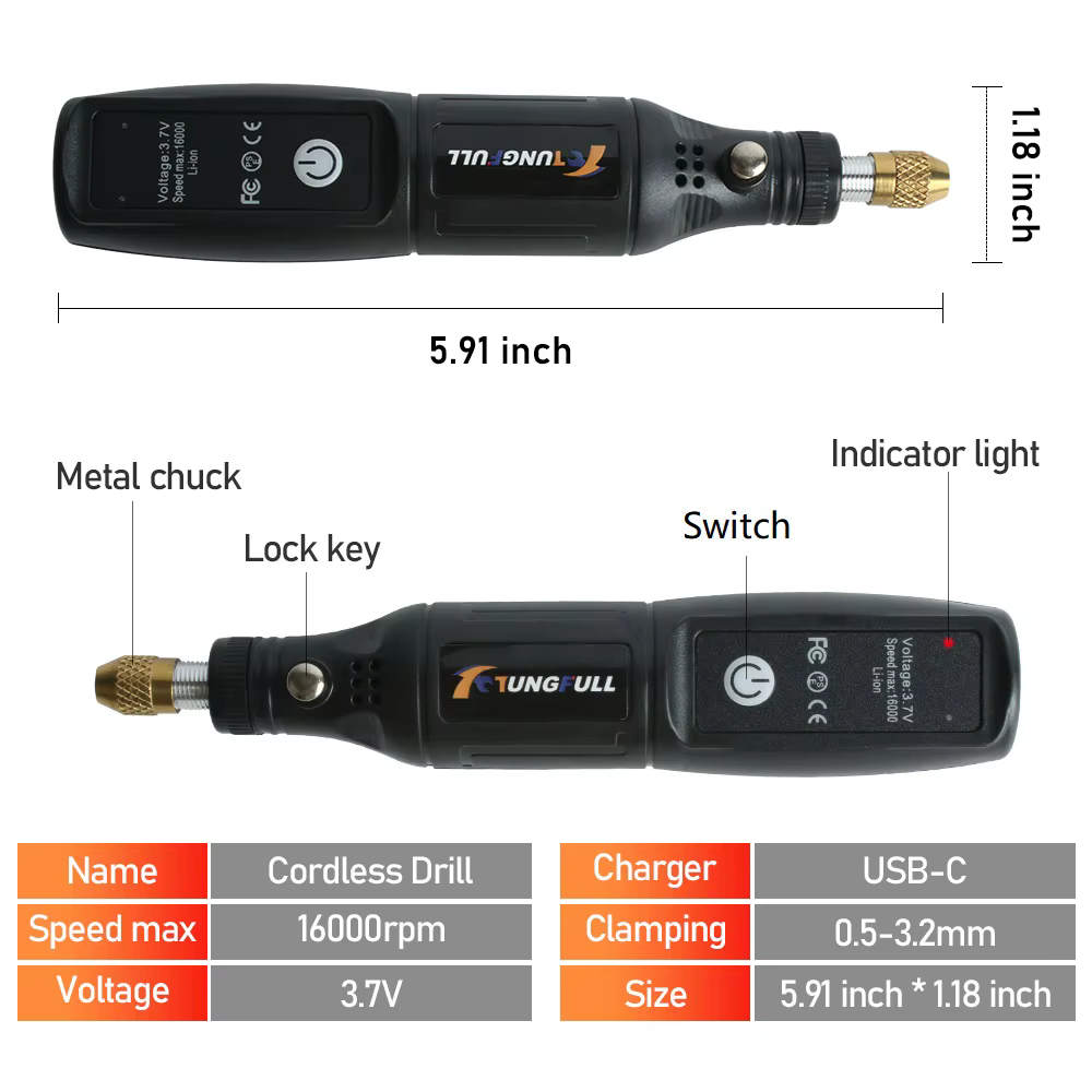 Mini perceuse électrique USB sans fil