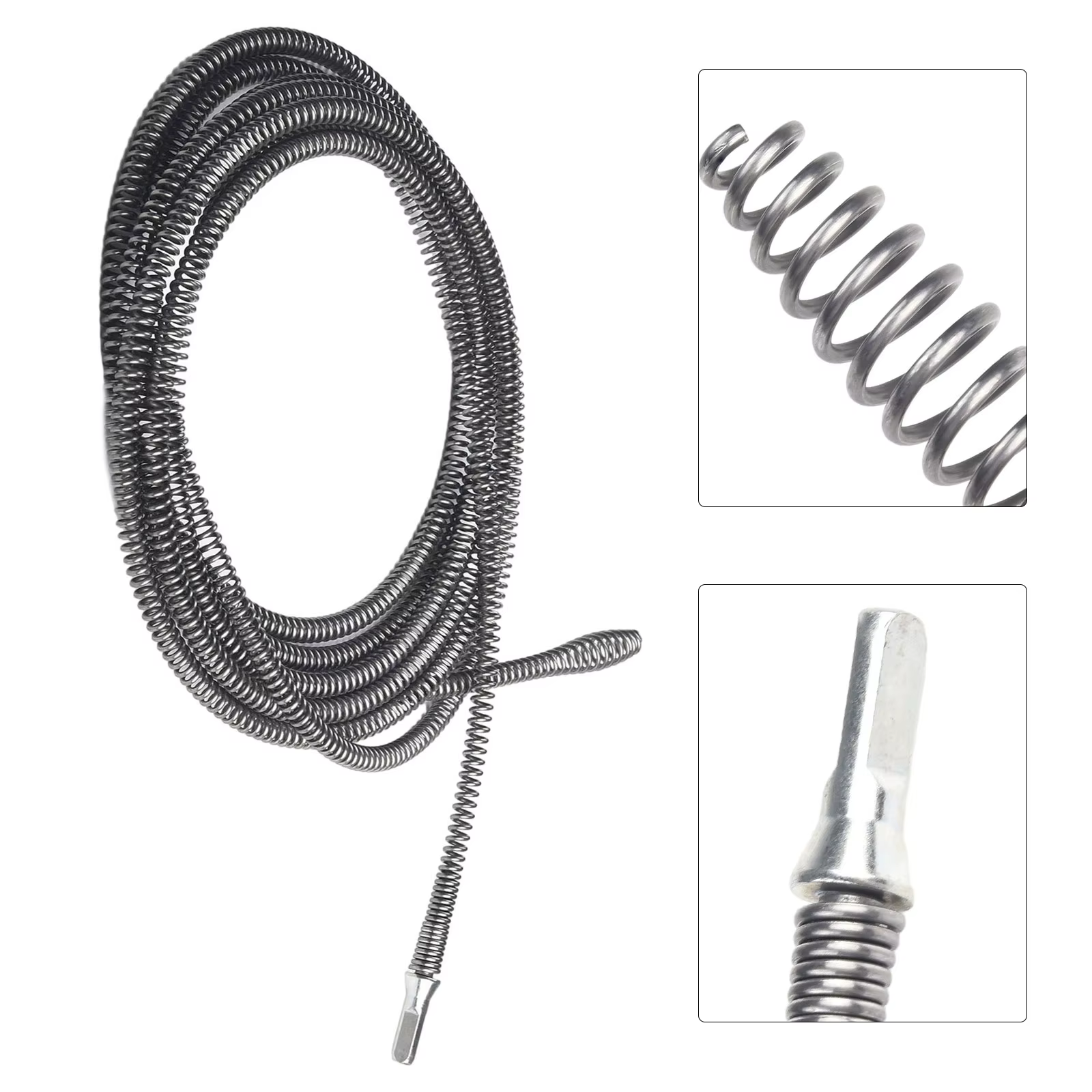 Perceuse électrique de 5/8/10 mètres, nettoyeur d'évier à ressort, outil de dragage d'égout, outil de dragage de tuyaux de plomberie de salle de bains, 1 pièce