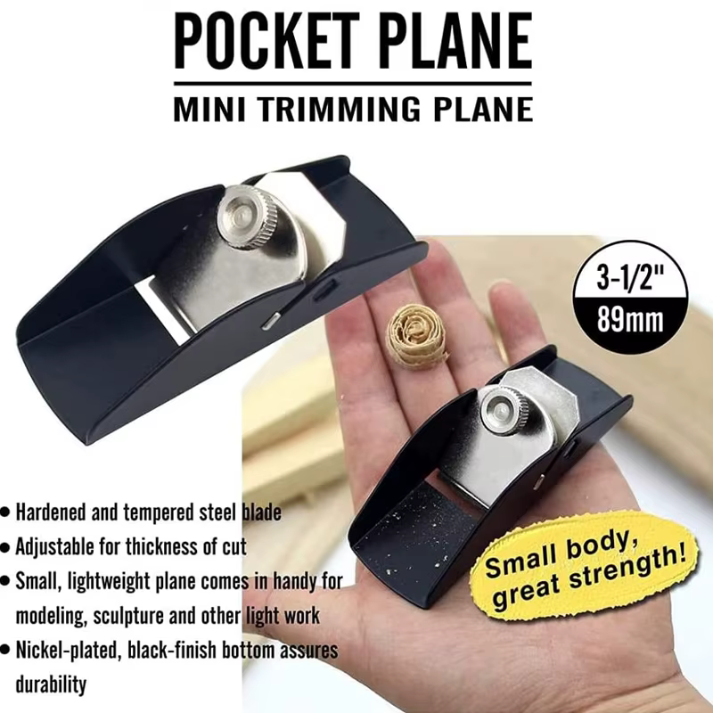 Mini avion outils de menuiserie sur bois raboteuse manuelle de charpentier